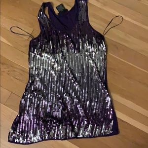 Metaphor purple sequins top
